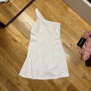 Outdoor Voices White One-Shoulder Dress